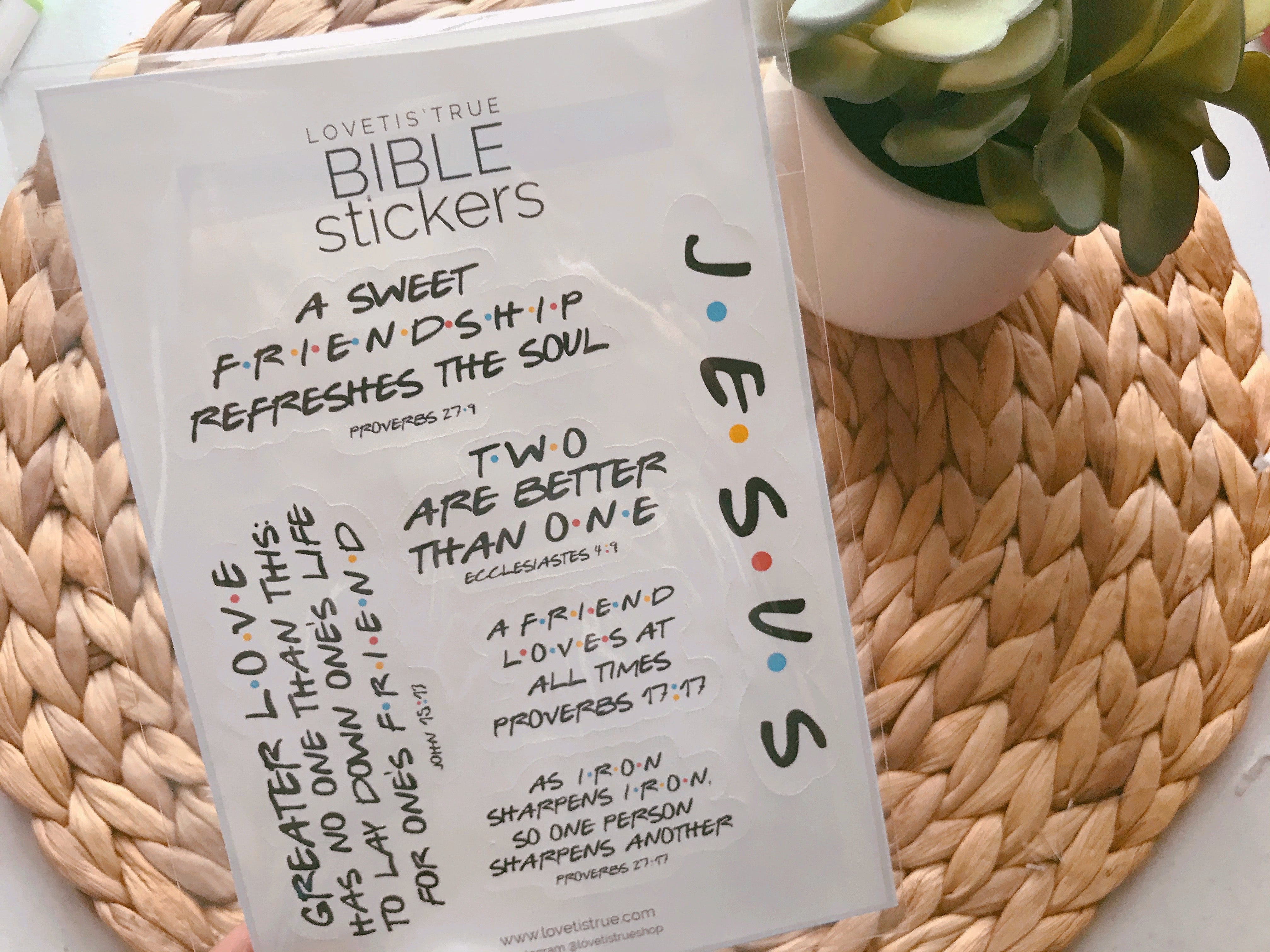 Friends Edition - Bible Verse Sticker Sheet – LOVETIS'TRUE