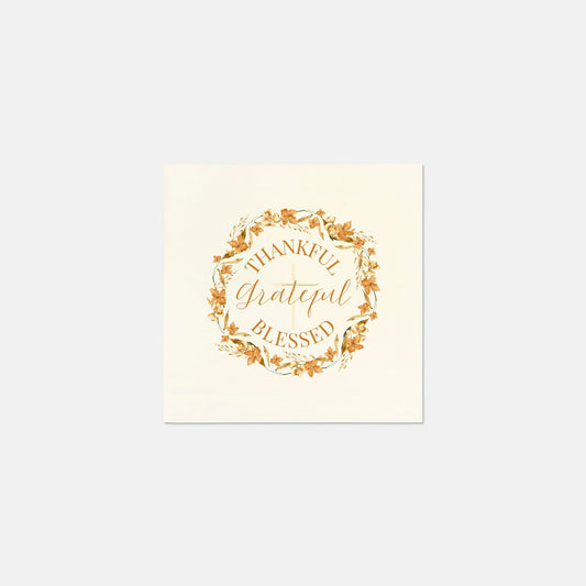 Thankful Beverage Napkins (QTY 100)