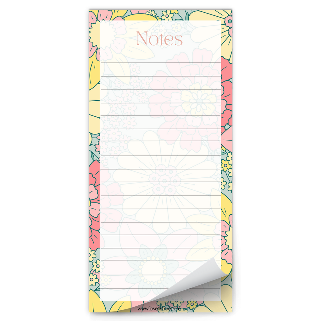Spring Floral Magnetic Notepad