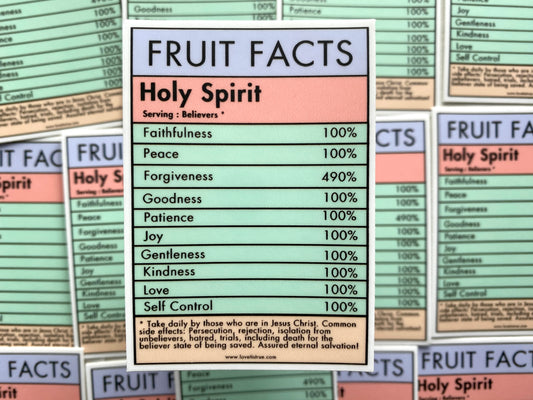 Fruit Facts - Christian Sticker