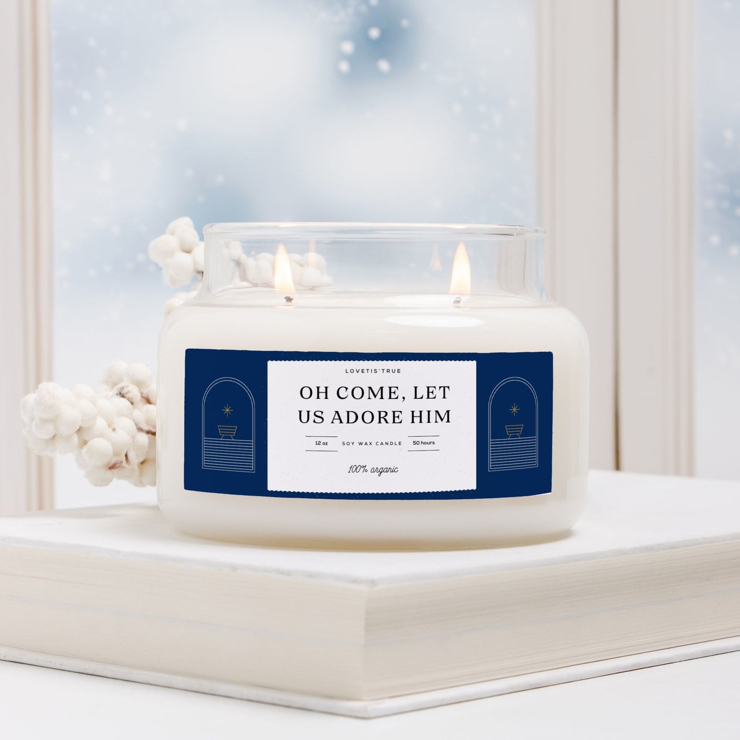 Oh Come, Let Us Adore Him 12oz Jar Candle