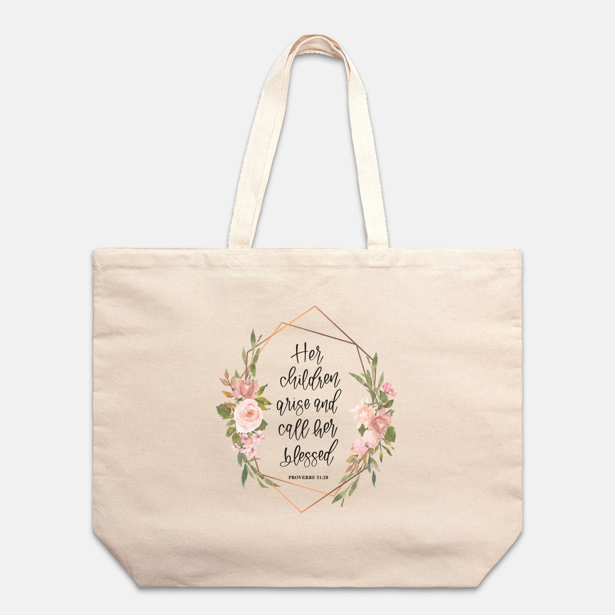 Her Children Call Her Blessed Oversized Tote