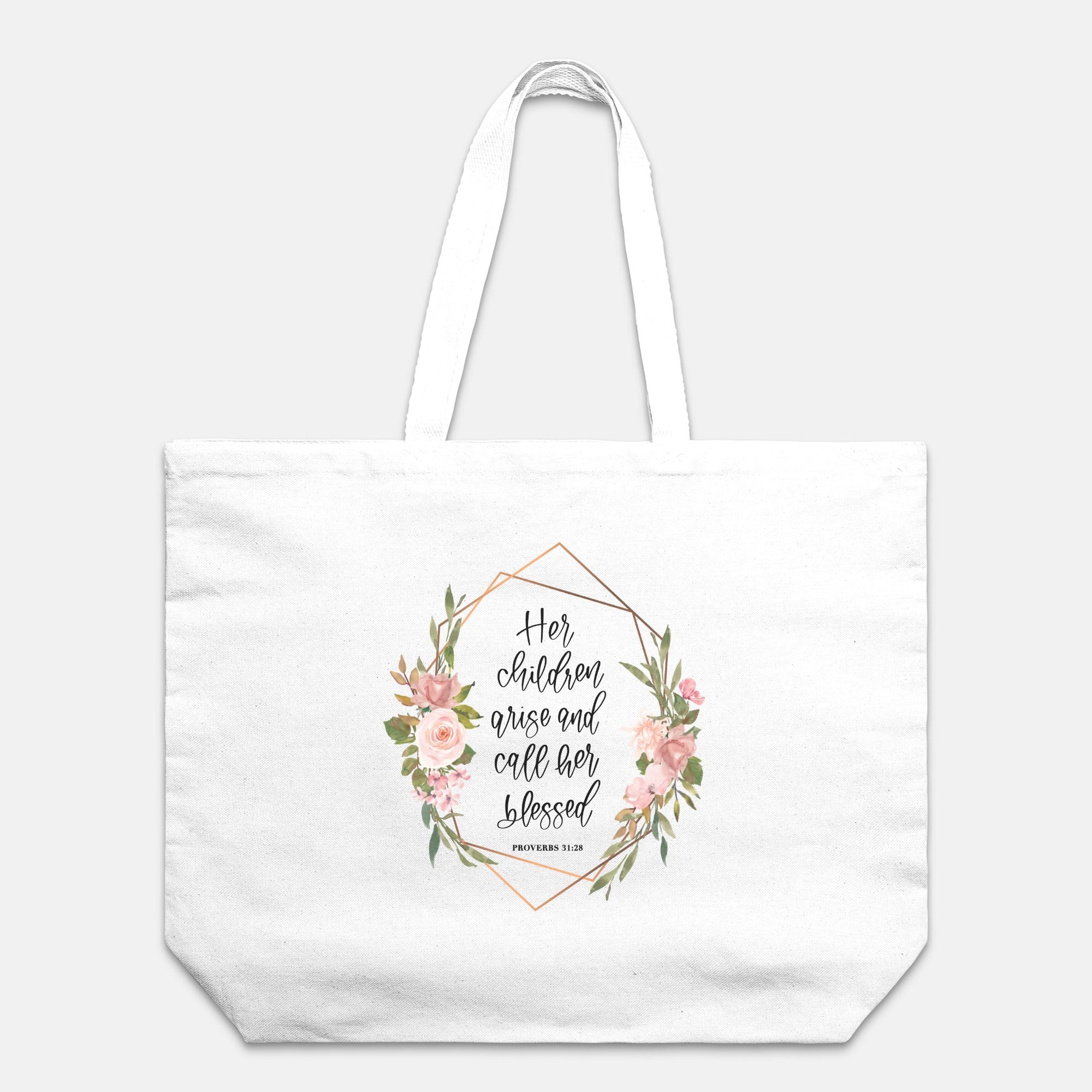 Her Children Call Her Blessed Oversized Tote
