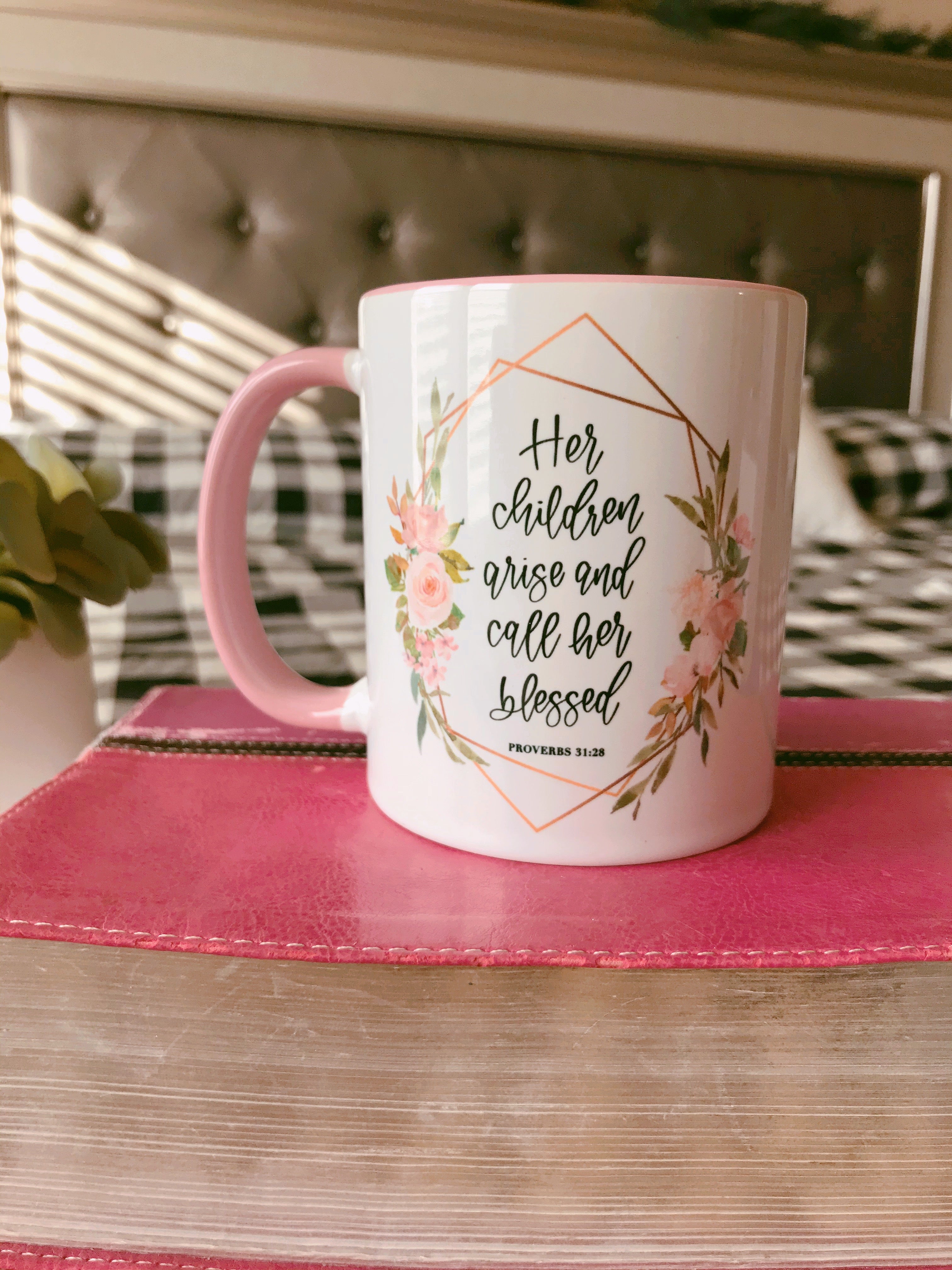 Custom Christian Scripture Engraved Tumbler: Proverbs 31:28 Her Children  Rise Up – Sunny Box