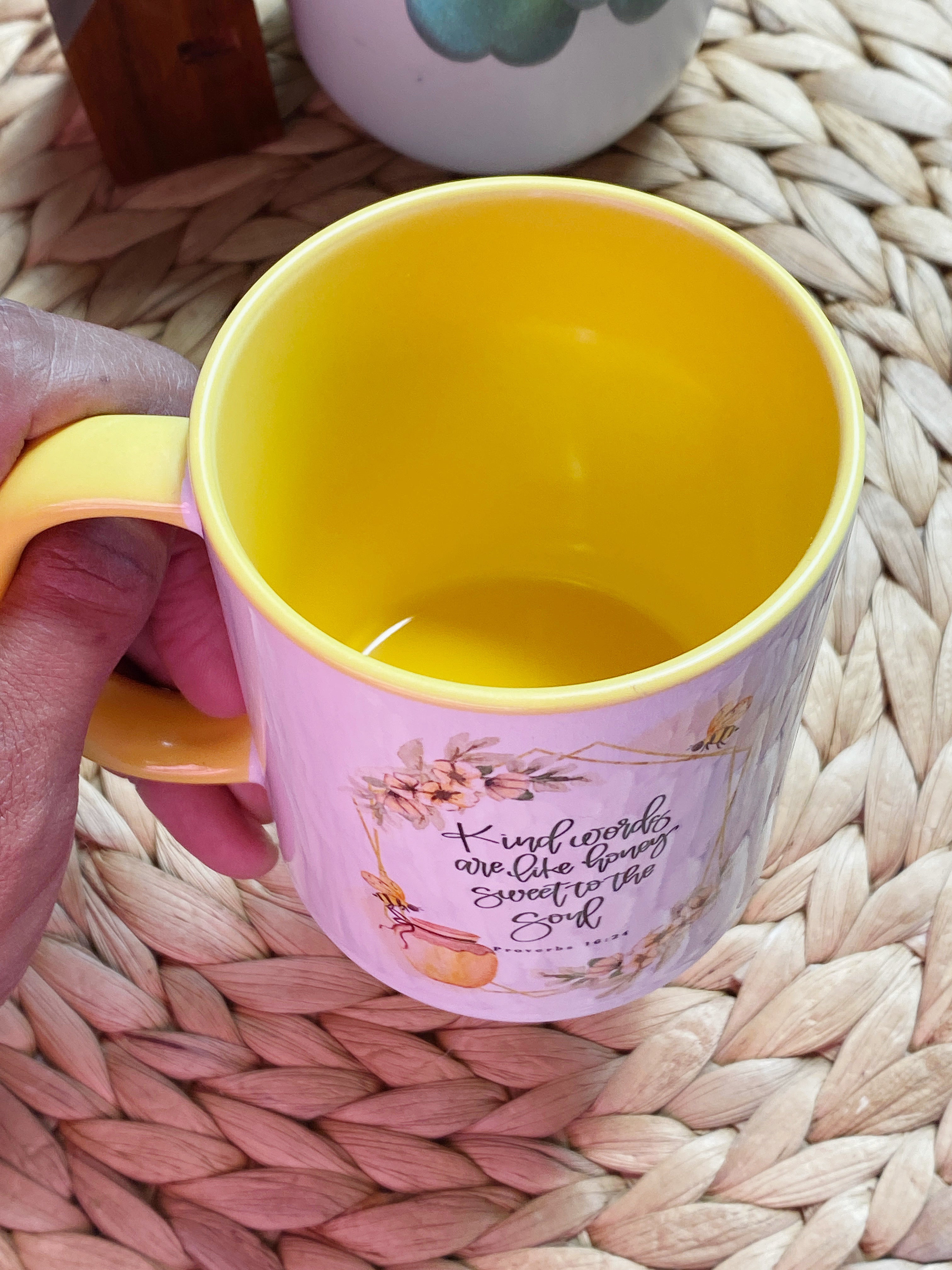 Kind Words are like honey - Proverbs 16:24 Christian Mug